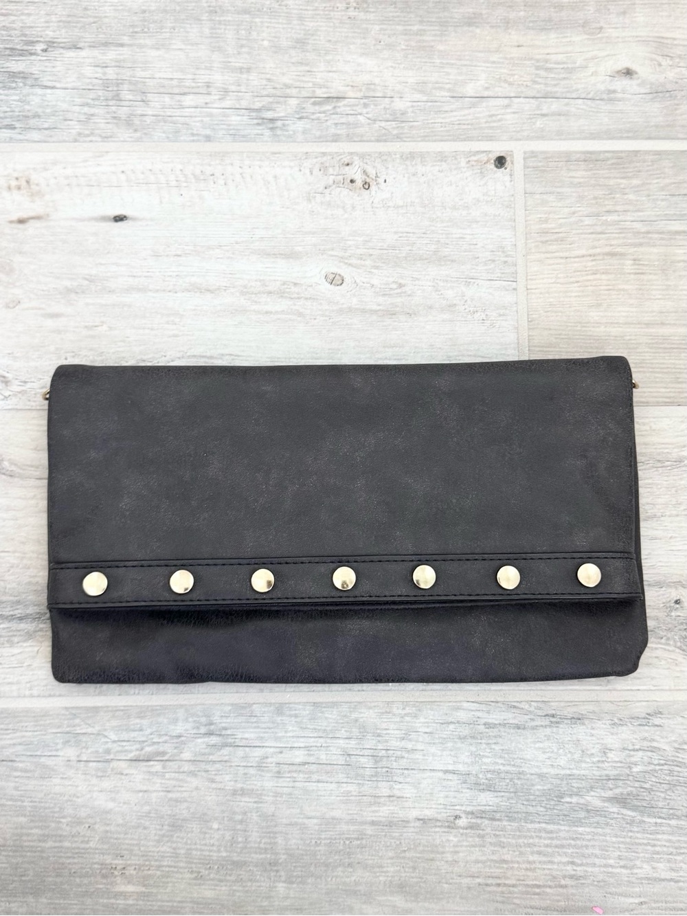 Mix No 6 Charcoal Grey Black Distressed Expandable Clutch Shoulder Cross…